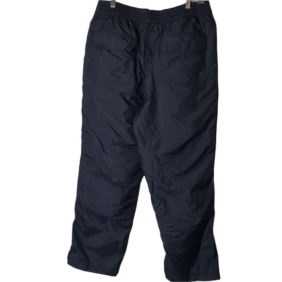 Haband Casual Joe Mens Black Elastic Waist Fleece Lined Waterproof Pants Size M - Picture 2 of 3